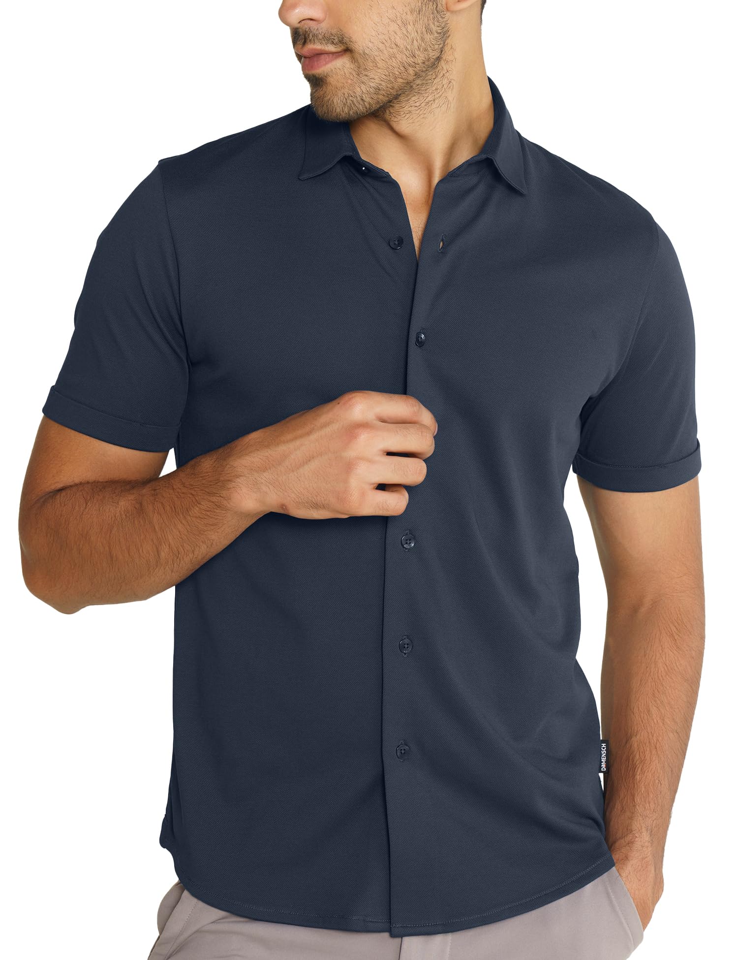 damensch Men's Solid Regular Fit Button Down Shirt-picture-19
