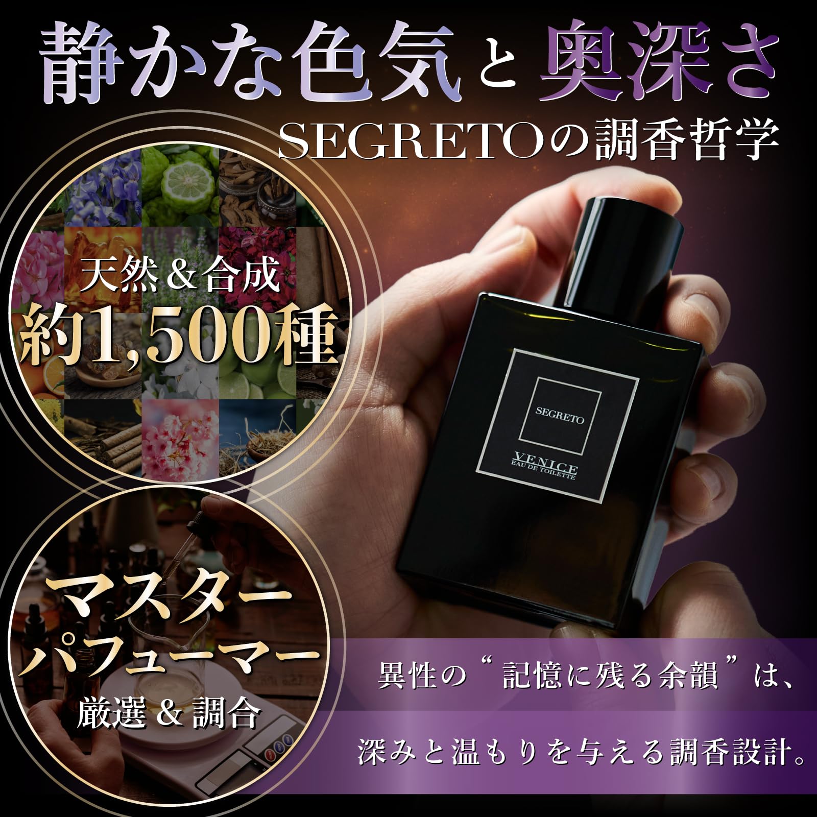 Amazon | VENICE SEGRETO メンズ香水 男性用 フレグランス ウッディ