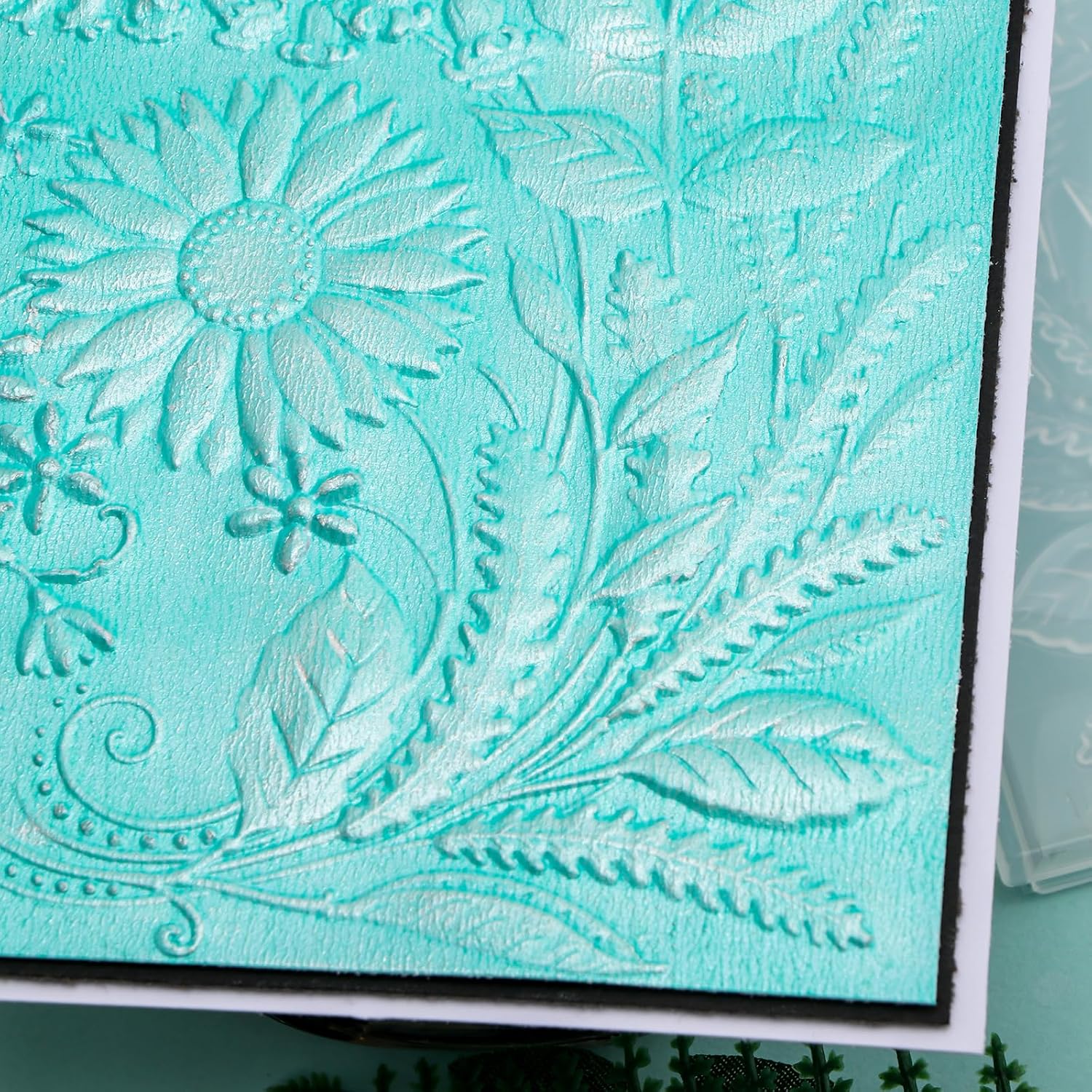 Briartw 3D Embossing Folder for Card Making,Sunflower Morning Glory Clear Plastic Texture Fades Embossing Folder Template for Scrapbooking and Other Paper Craft Album Stamps DIY Decoration
