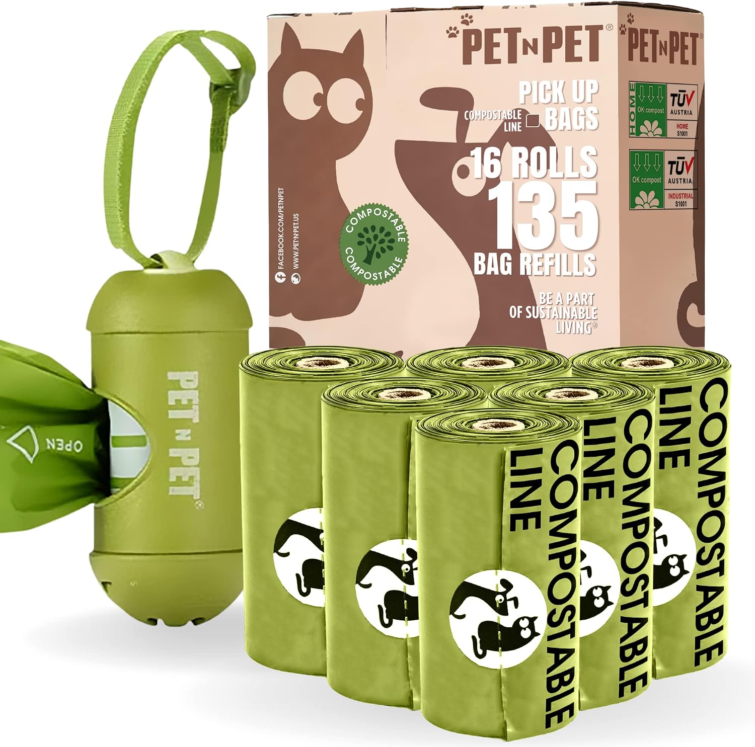 Pet N Pet Dog Poop Bags Refills, Dog Bags For Poop, 135 Doggie Poop Bags For Dogs, Dog Poop Bag Rolls, Dog Waste Bags Doggie Bags, Thick Doggy Poop Bags, Pet Waste Bags, Cat Poop Bags, Doggy Bags