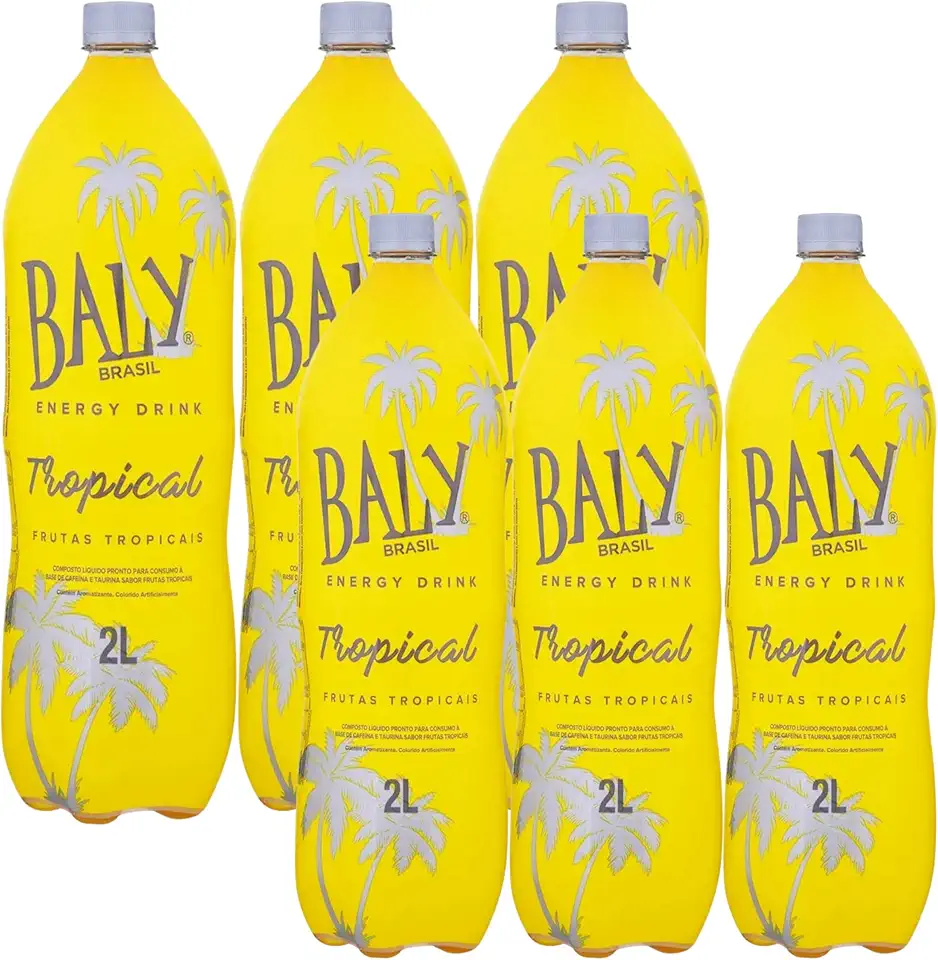 Energético Baly Diversos Sabores e Tamanhos Escolha nas Variações (Tropical 2 litros pack com 6 Unidades)