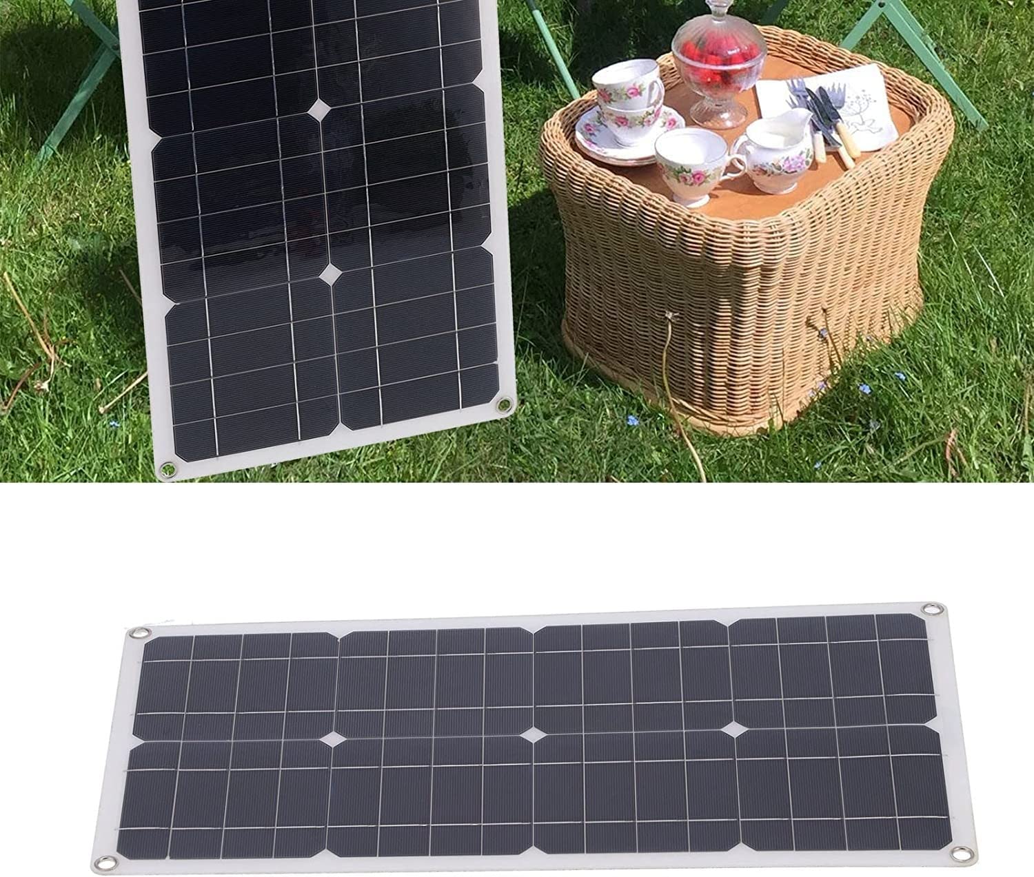 Pannello Solare 100 W Pannello Solare Monocristallino Ricarica della Batteria con Controller 30 A per Auto, Camper, Barche, Aeroplani, Satelliti 100W