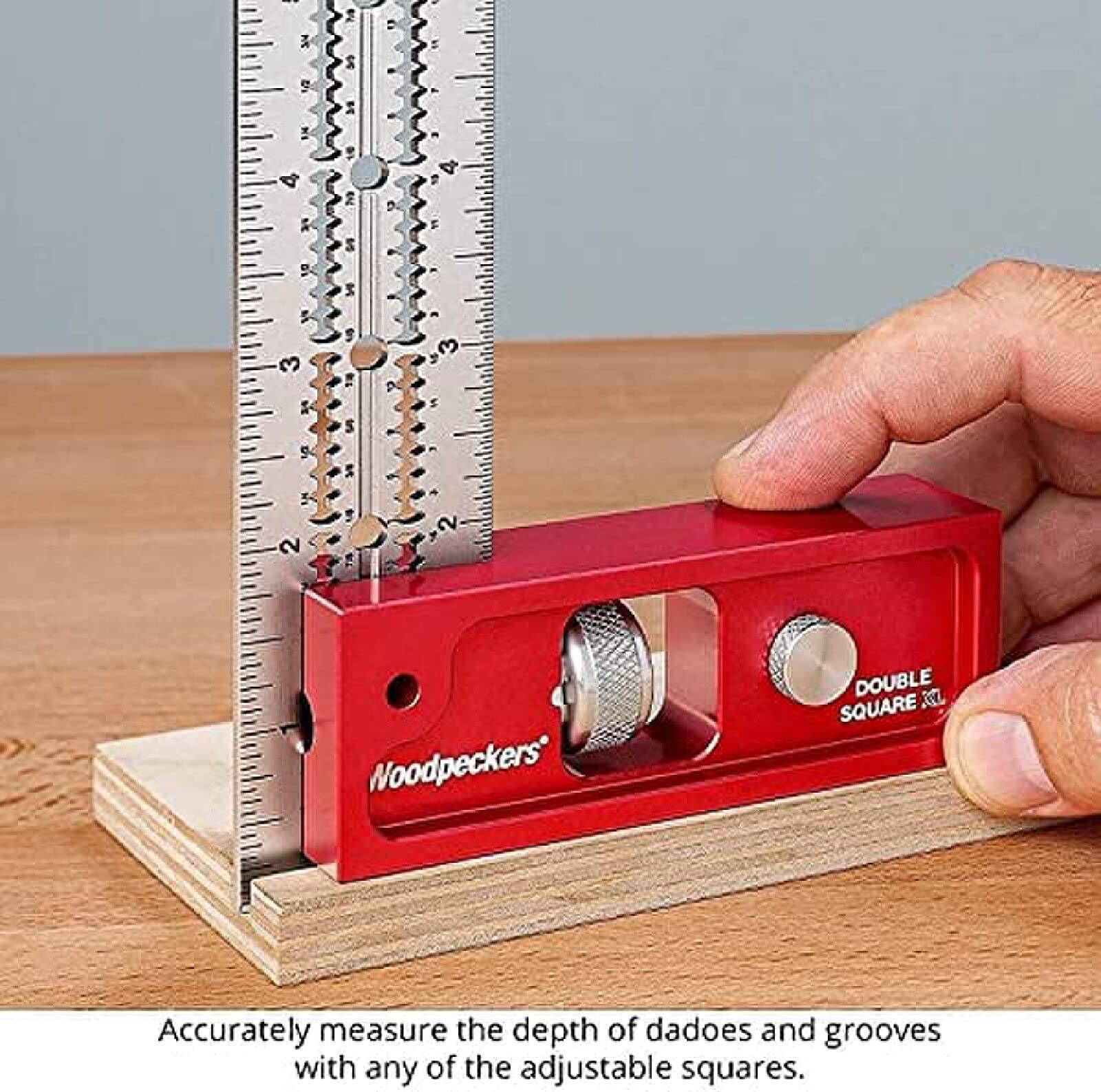 Combinazione E Doppia Squadra, Regola del Bordo del Falegname, Calibri in Plastica per La Lavorazione del Legno-Set di Strumenti Quadrati Combinati per Travetti,12 Pollici + 12 Pollici,GQYYS
