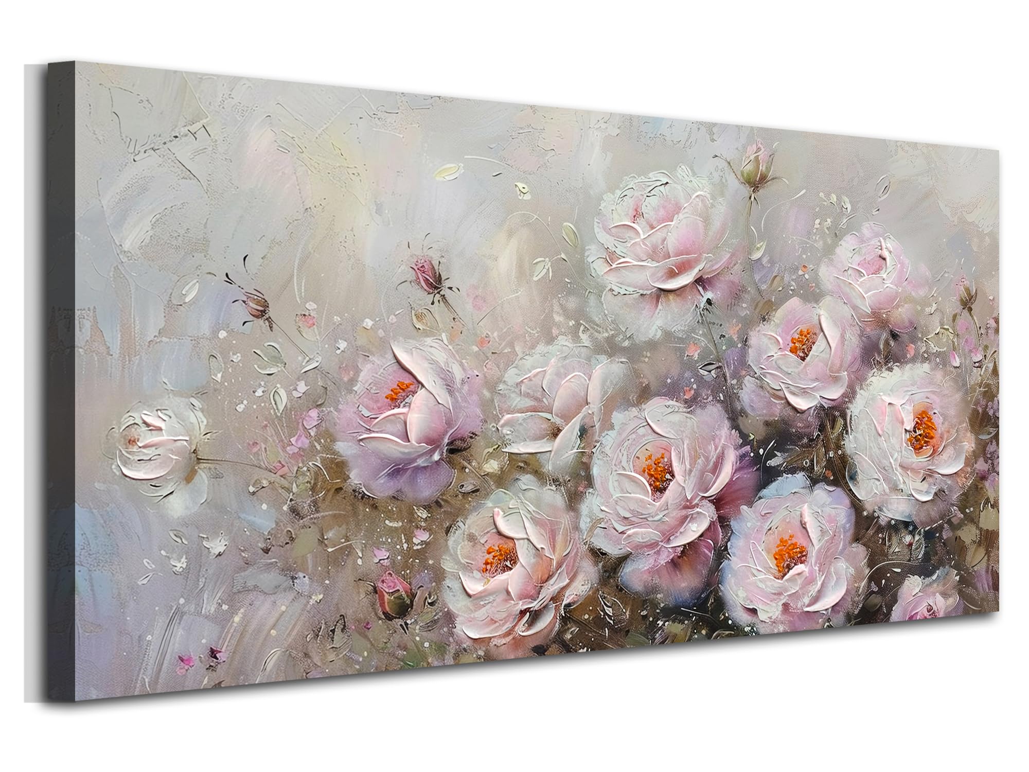 Amazon.com: Acocifi Pink Floral Wall Art for Bedroom Decor, Peony