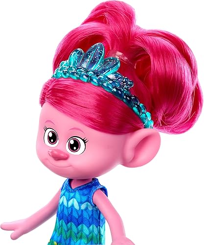 Miniatura 3 de Mattel DreamWorks Trolls Band Together Trendsettin' Fashion Muñecas, Queen Poppy con cabello vibrante y accesorio, juguetes inspirados en la película