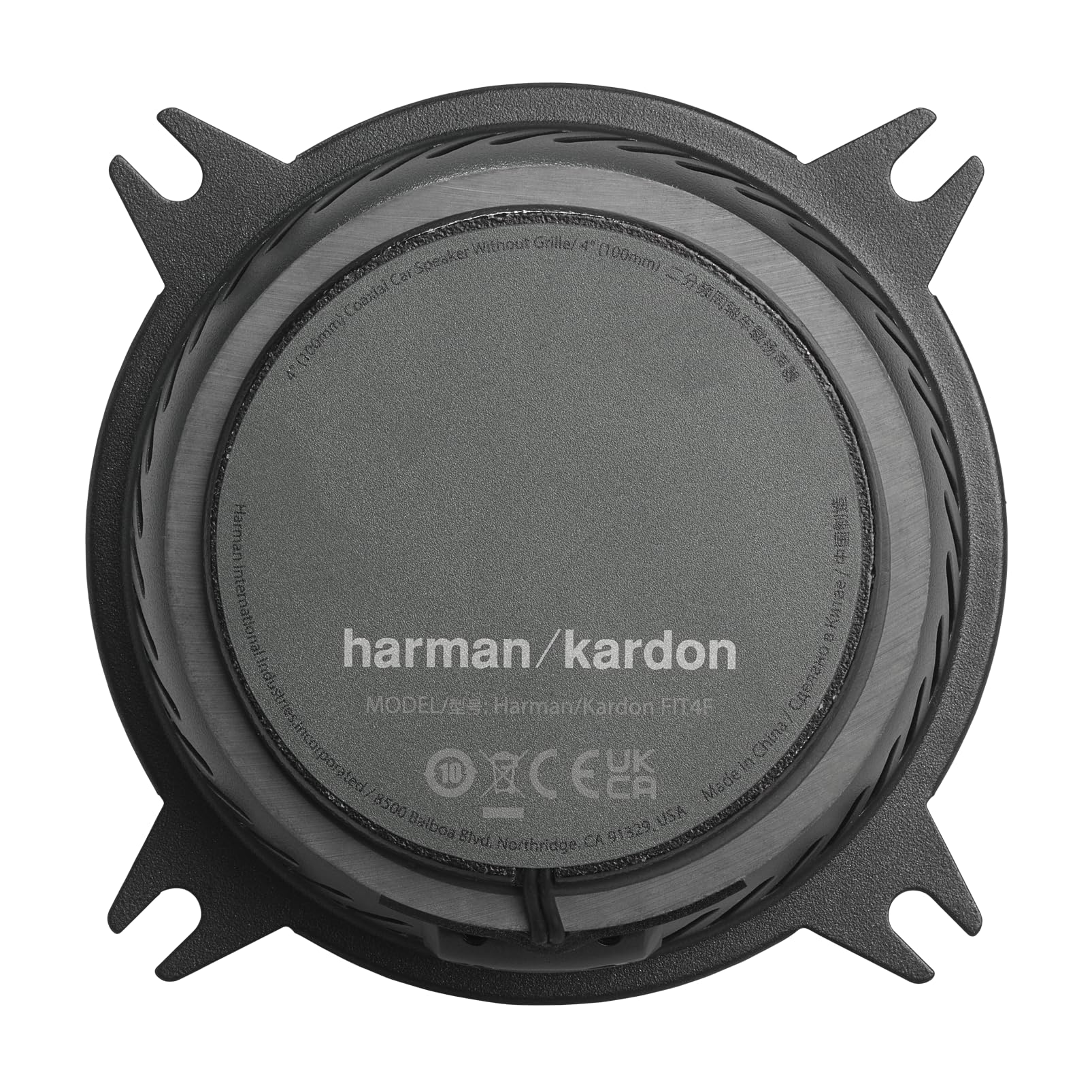 Harman Kardon FIT 4F Koaxial Lautsprecher Auto 10mm (4 Zoll): Car HiFi Lautsprecher mit 35W RMS und 280W Peak, klare Stmmen Nachrüstlösung für kompakten Klang - Paarweise