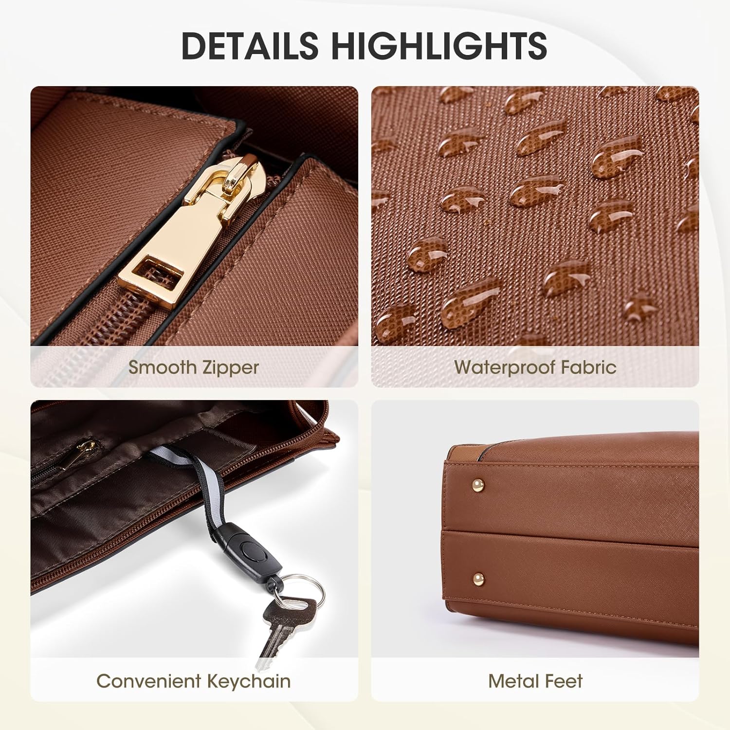 RAINSMORE Laptop Tote Bag for Women 15.6 Inch Large Women Work Bags Waterproof Business Office Teacher Bag Computer Briefcase