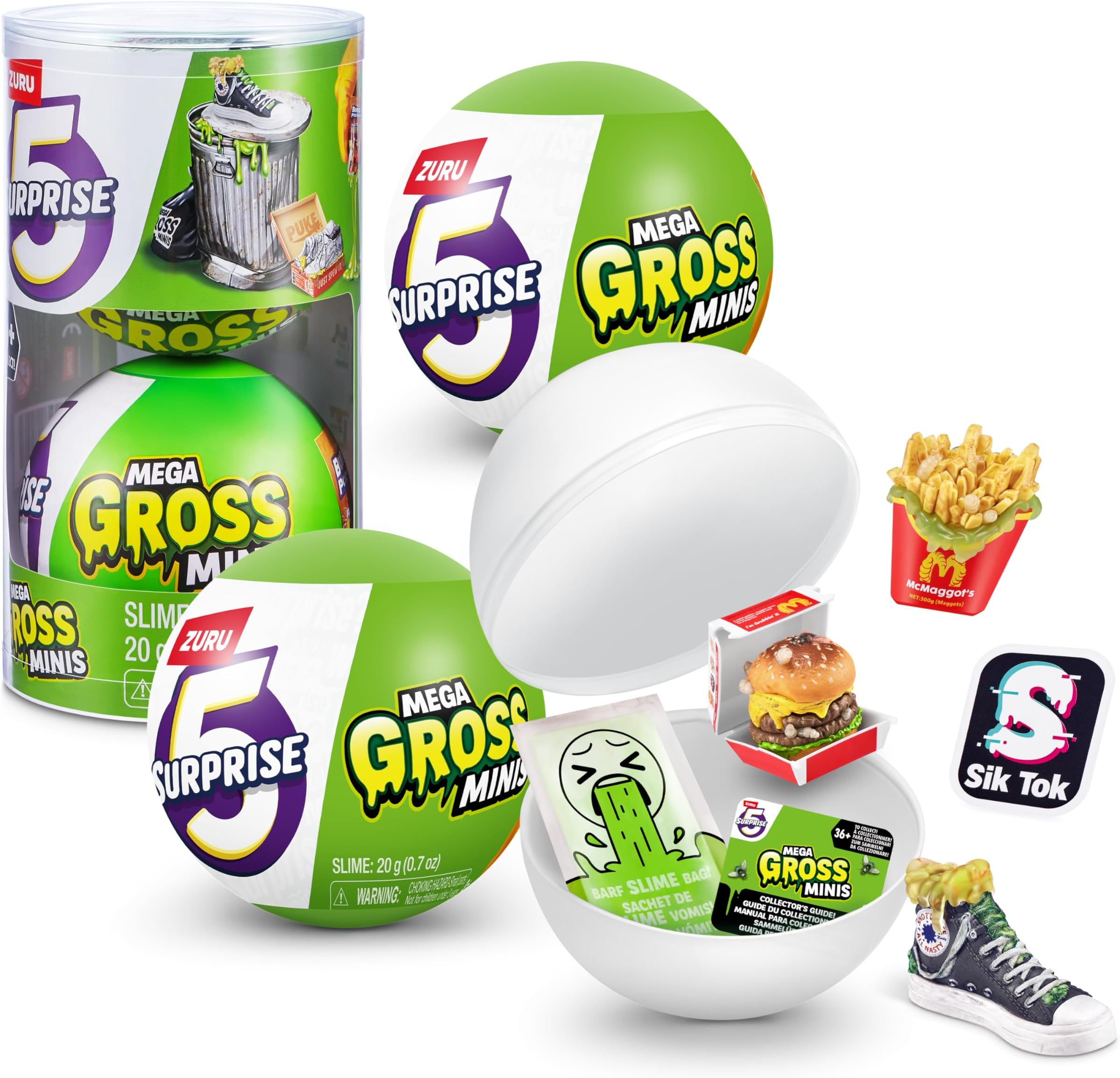 77367 Mega Gross Mini, (2 Pack) Mystery Capsule Real Miniature Brands Collectible Toy