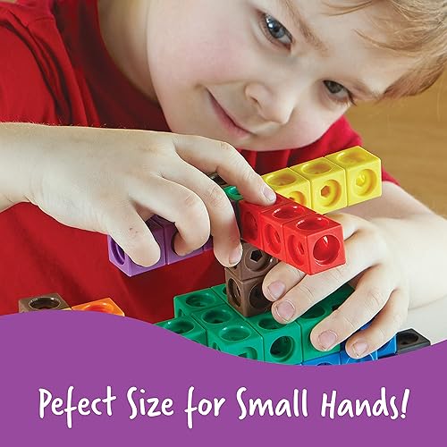 Miniatura 11 de Learning Resources MathLink Cubes - Juego de actividades de matemáticas preescolares – Artículos imprescindibles para el aula, suministros escolares