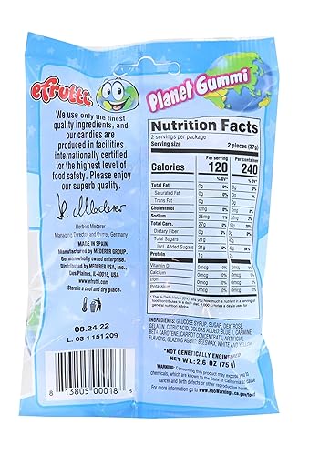 Miniatura 2 de Efrutti Planet Gummi - Gomitas de caramelo - 26 oz - 1 paquete de sabor afrutado envuelto individualmente