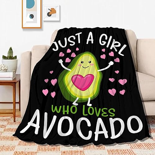 Manta de Jojizaio Solo para chicas amantes del aguacate, mantas suaves y cobijas de franela, colcha ligera y acogedora, regalo perfecto para cama,