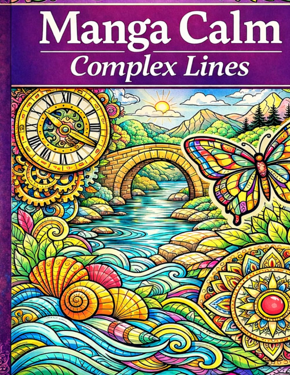 Manga Calm: Complex Lines: Intricate Coloring Pages for Relaxation & Creativity