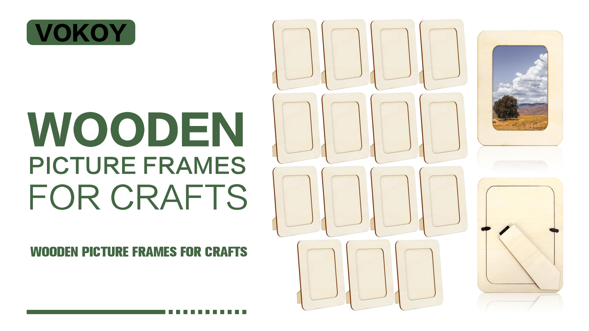 Amazon.com: VOKOY 25 Pack Wooden Picture Frames for Crafts, 4
