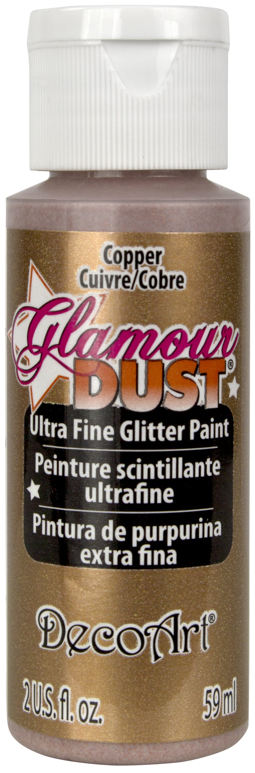 Decoart Brown Deco Art Glamour Dust Glitter Paint, Copper,