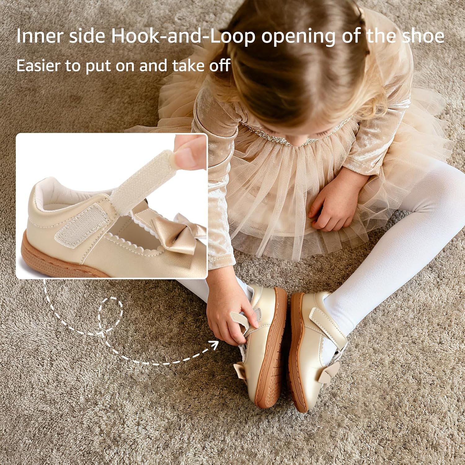 Wide Little Girls Mary Jane Shoes T-Strap Toddler Girls Dress Shoe for Easter Halloween Christmas Wedding Party Church - Image 5