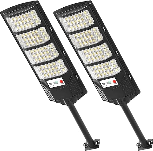 Miniatura 8 de Luz solar de calle impermeable para exteriores, sensor de movimiento, luz solar alimentada por energía solar, luz LED de anochecer a amanecer, luz