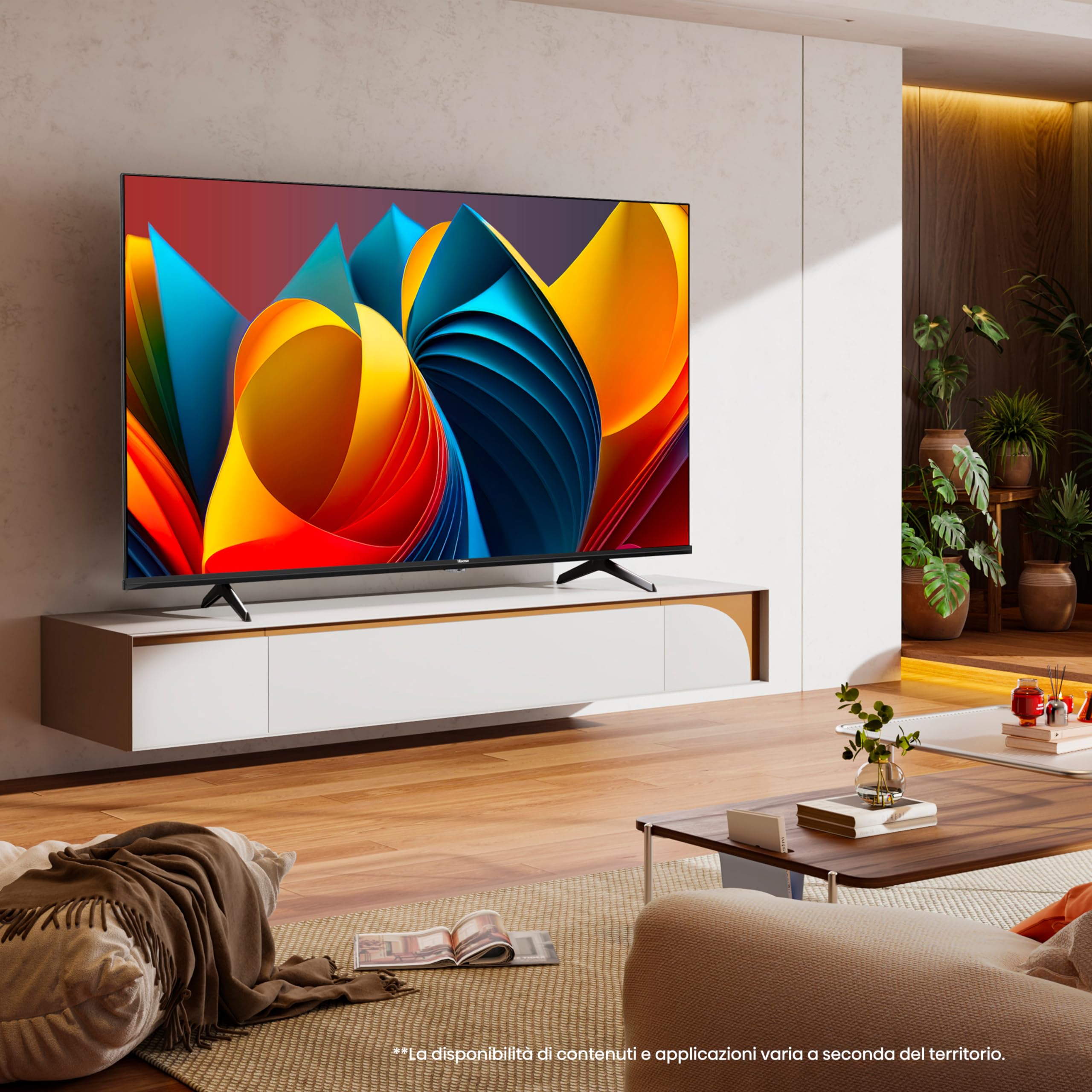 Hisense TV 43" QLED 4K 43E77NQ, Smart TV VIDAA U7, Dolby Vision, HDR 10+, Game Mode Plus, Dolby Atmos, Alexa Built-in, VIDAA Voice, Tuner DVB-T2/S2 HEVC 10, lativù 4K
