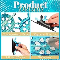 Vista 5 de 6 piezas de decoración magnética para puerta de crucero, calcomanías de anclaje de barco, refrigerador, anillo de salvavidas para volante, letrero