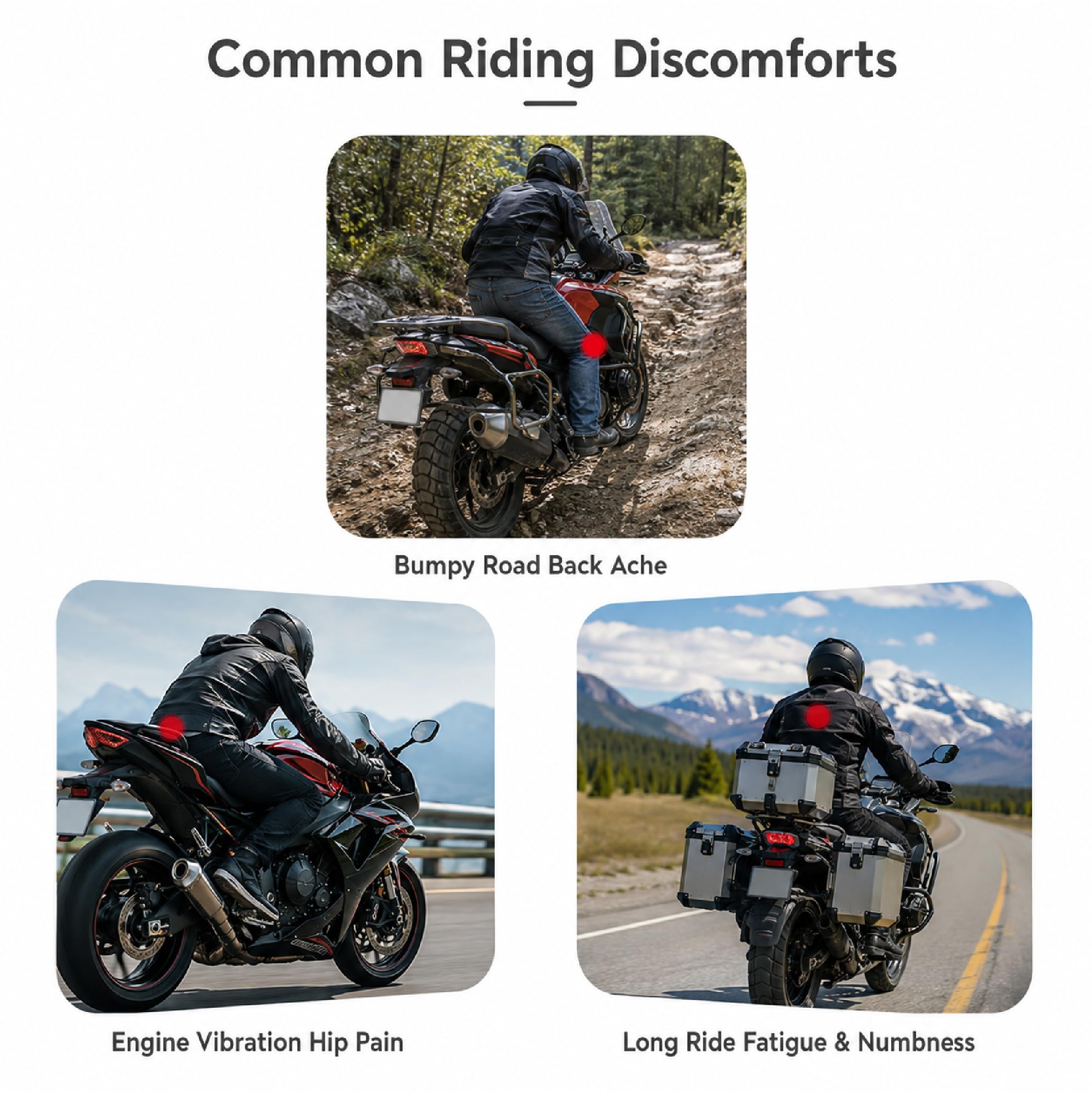 Cojín para Asiento de Motocicleta para Honda CB500X 2019-2024, Diseño 3D Transpirable, Base Antideslizante, Alivia Fatiga en Viajes Largos