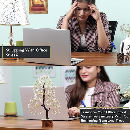 Miniatura 4 de Árbol de decoración con cristales de jade verde, árbol del dinero, árbol de la vida, árbol de piedras preciosas, jade transparente, figuras de