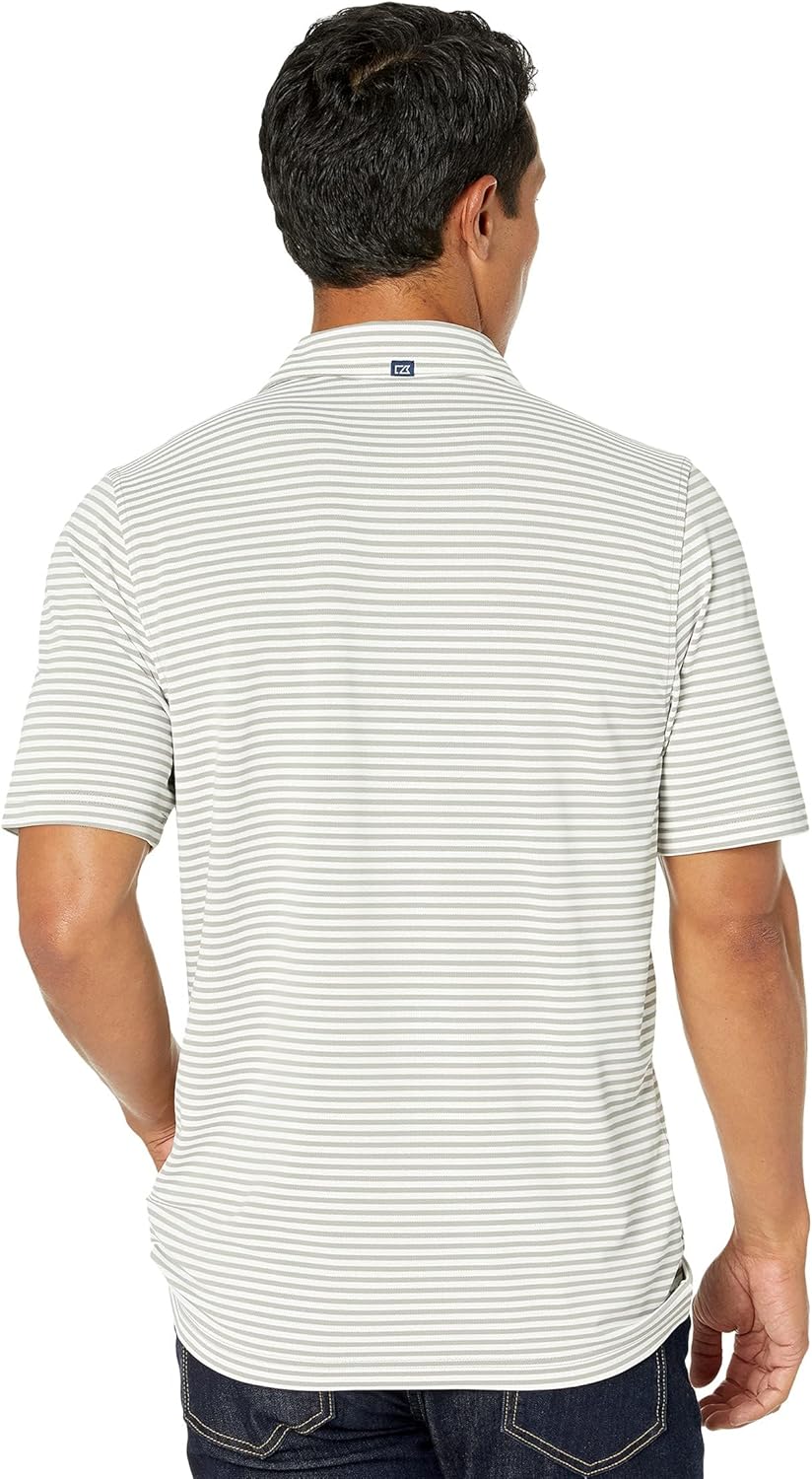 Cutter & Buck Mens Short Sleeve Virtue Eco Pique Stripe Recycled Mens Big and Tall Polo - Image 2