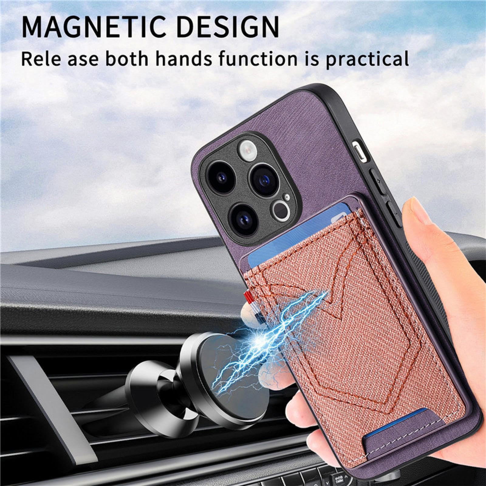 Do iPhone SE 2020 (2022) Magnetyczny skórzany portfel na karty etui na telefony z klapką etui z podstawką (do iPhone SE 2020 (2022)/FIOLETOWY)
