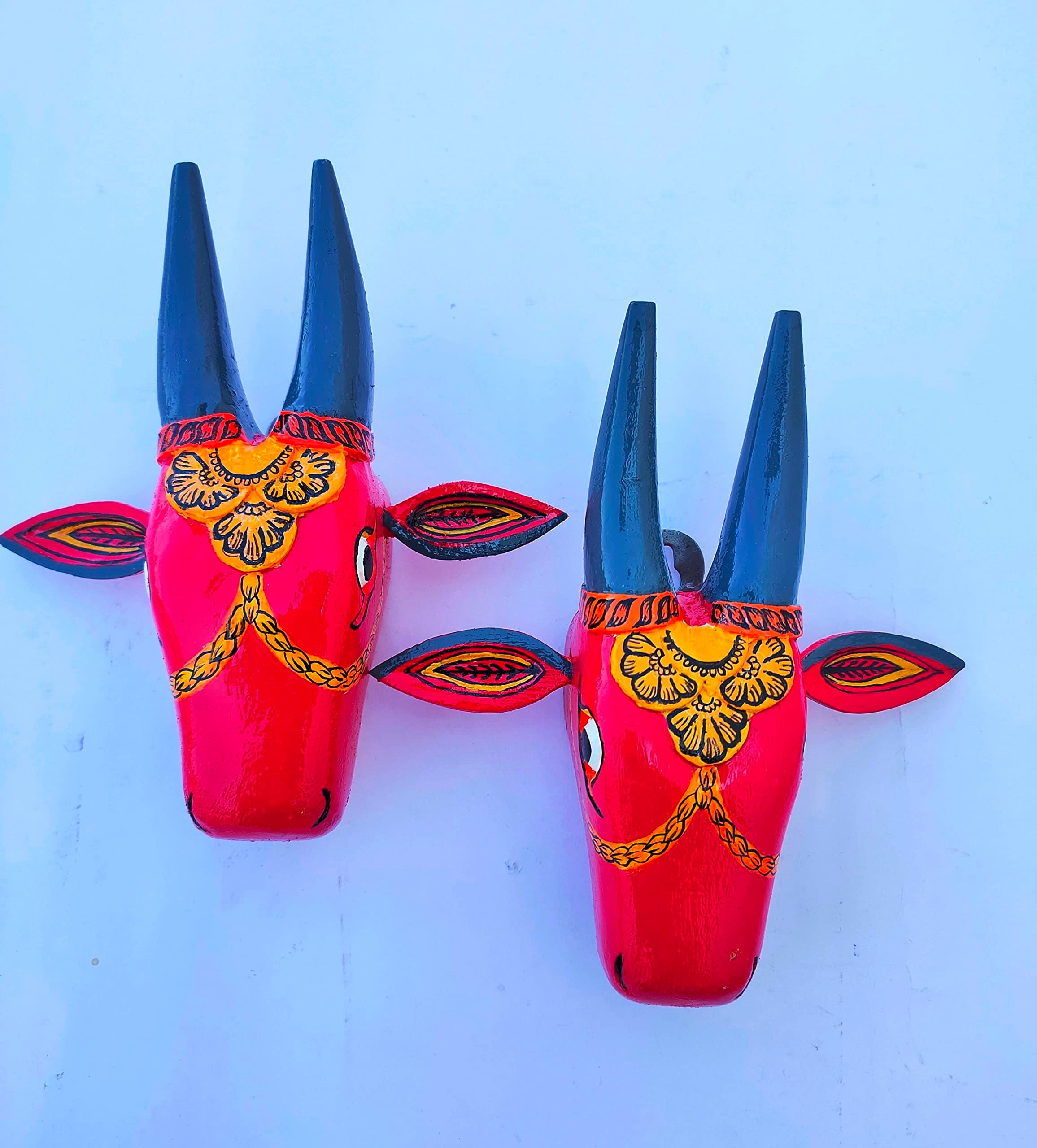 Buy Buddha art and craft Wooden Cow Head / Nandi Head / Bull Head