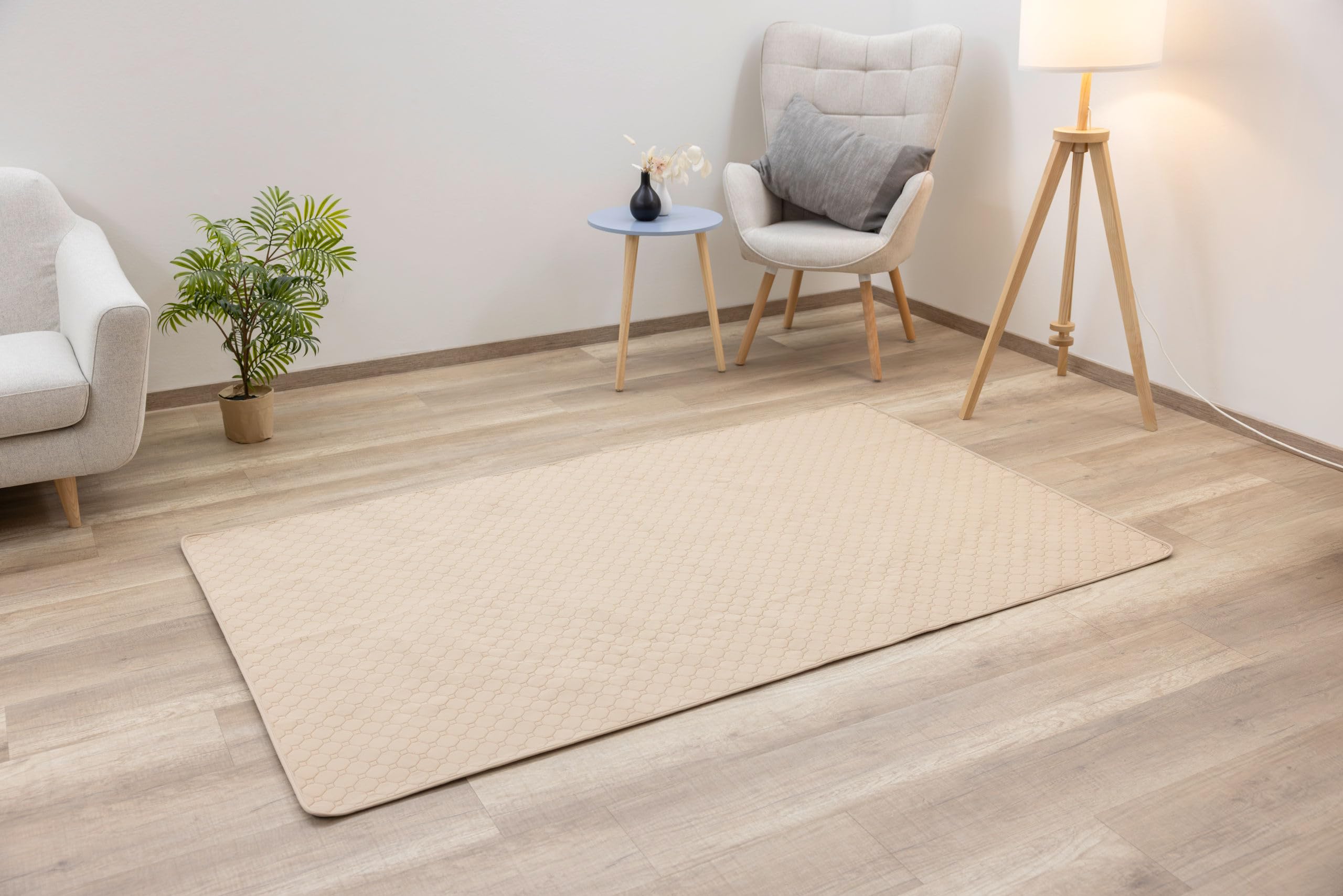 Kerbl Pet Tapis urinaire Lavable, pour Lapins et rongeurs, Absorbant et hygiénique, Lavable à 60 °C, Dessous étanche, Marron, 200x120 cm