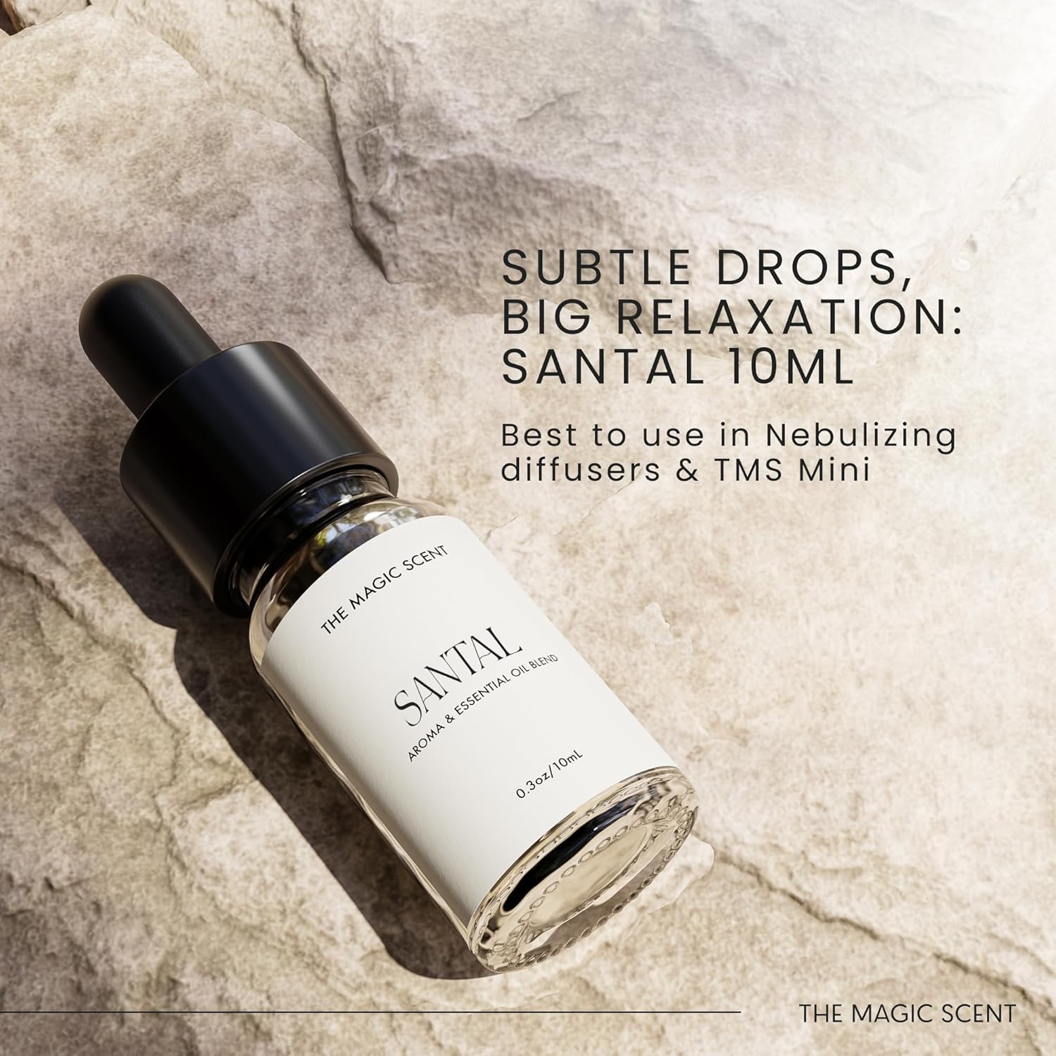 The Magic Scent Santal Diffuser Oil - Fragrance Scent - Cold-Air & Ultrasonic - Santal Essential Oil - Diffuser Oils Scents for Home - Sandalwood Oil - 0.3 fl oz, 10 mL - Image 4
