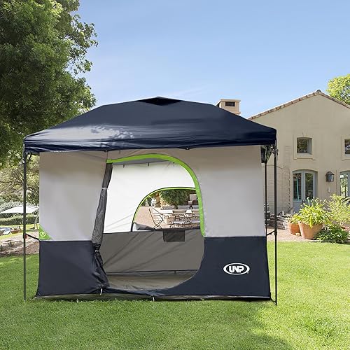 Miniatura 6 de UNP Cubo para campamento, tienda interior de toldo desplegable de 10 x 10 pies, techo totalmente ventilado, toldo cerrado fácil de instalar (marco