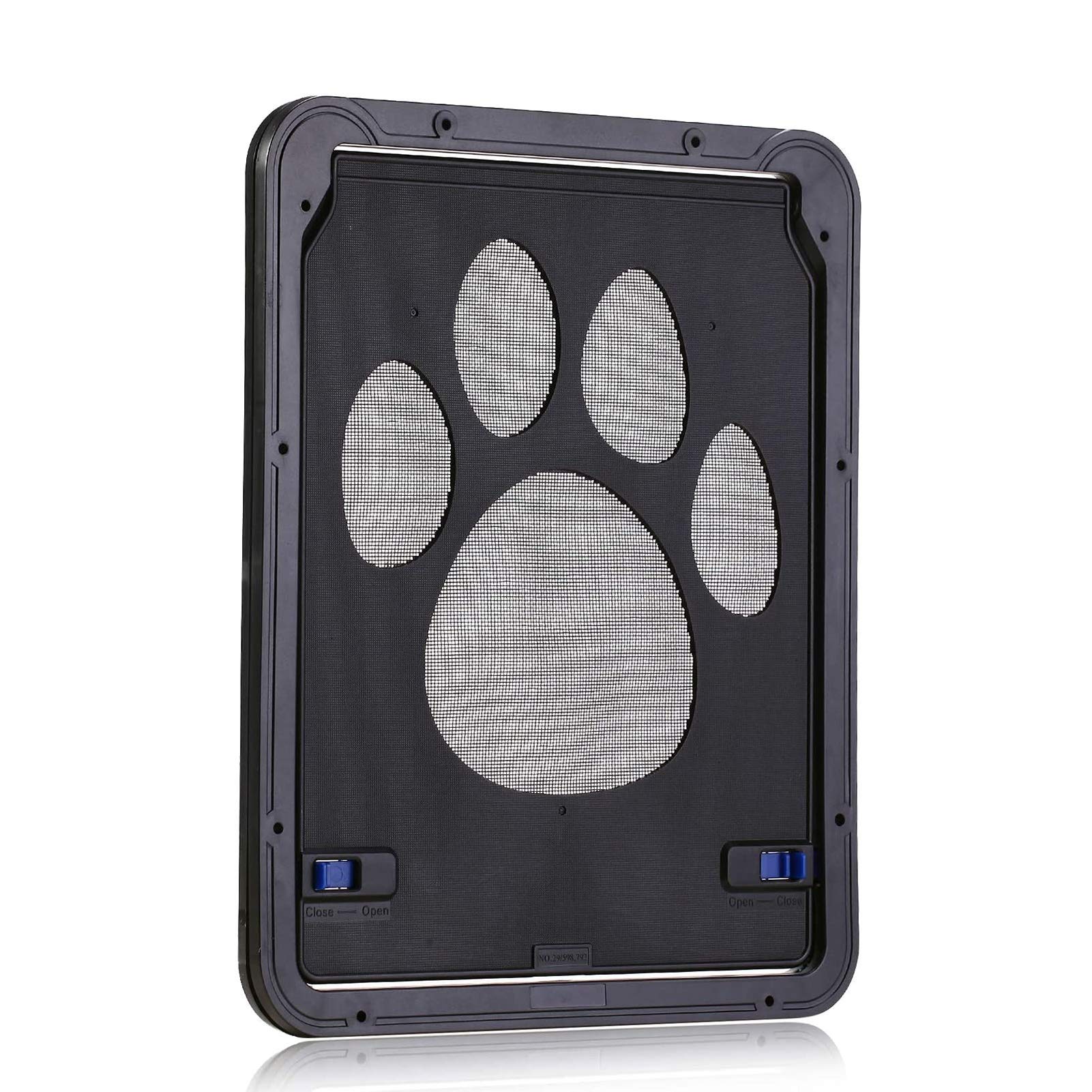 Chatières HUA Porte pour Animaux De Compagnie/Chatière Facile À Installer, Porte Coupe-Vent pour Animaux De Compagnie avec Aimant De Verrouillage, pour Fenêtres Et Portes Grillagées, 2 Tailles