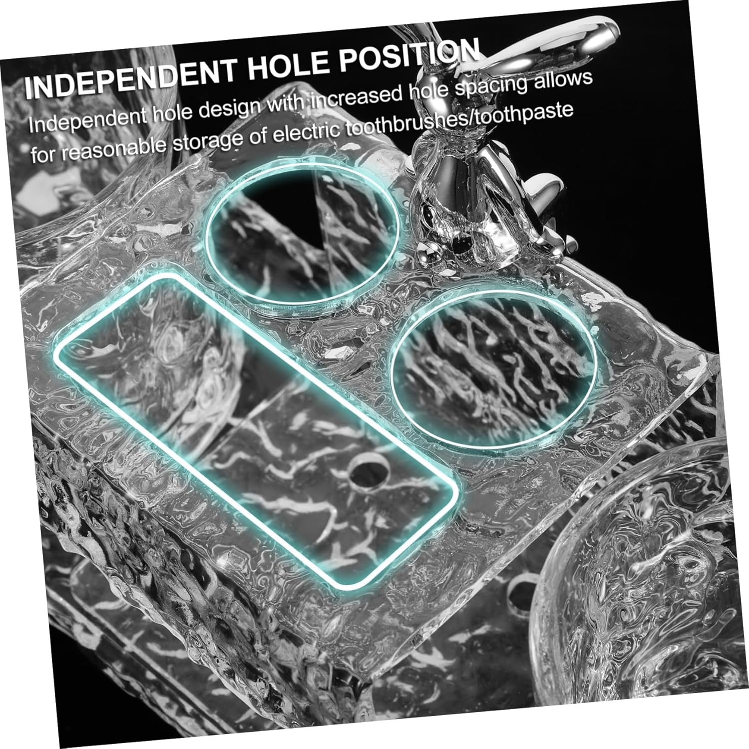 Toothpaste Holder Brush Rack Toothbrush Cup Stand Modern Bathroom Storage Organizer for Sink