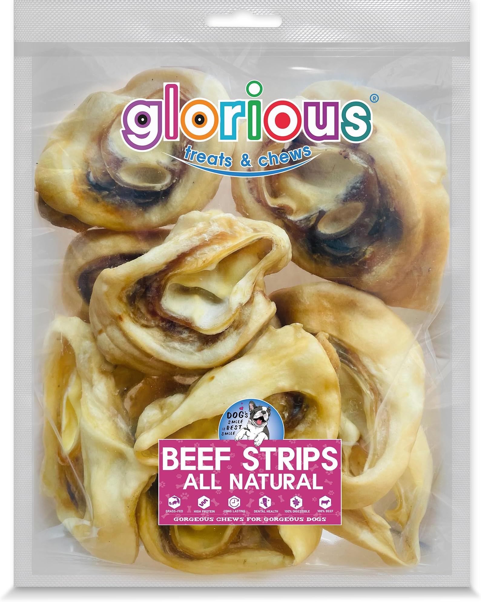 Deliciously Healthy Dog Treats 100% All-Natural, Premium, Air-Dried Cow Ears - Nutritious, Long-Lasting Chews That Promote Dental Health & Satisfy Chewing Instinct