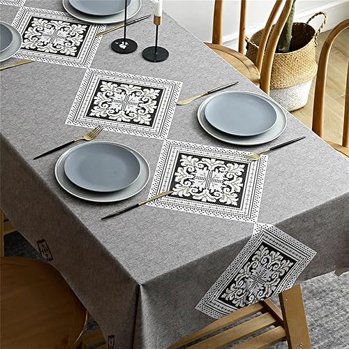 Mantel rectangular para mesa de comedor, rectangular, ondulado, rectangular, impermeable, tela Oxford, para el hogar, decoración de cocina, mantel