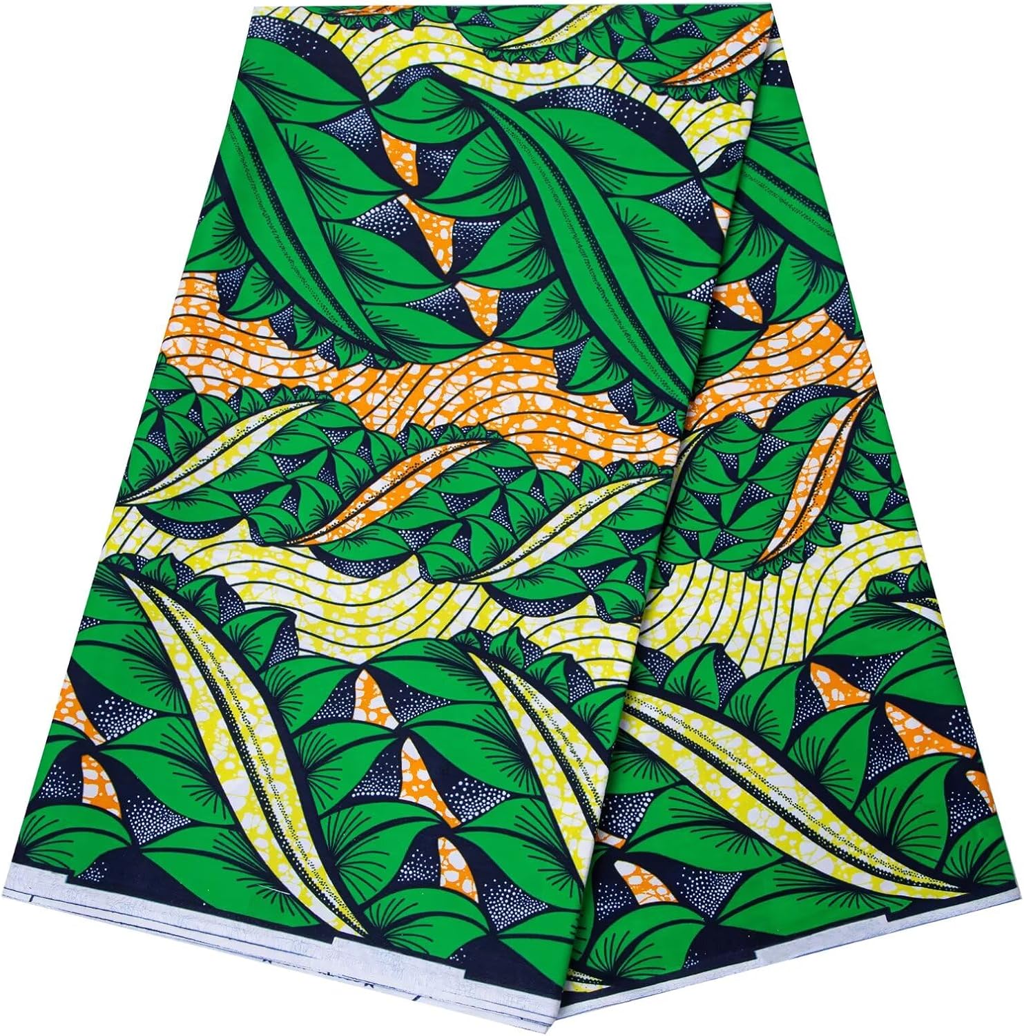African Fabric 100% Cotton Ankara Wax Print Fabric 6 Yards Cloth for Party Dress