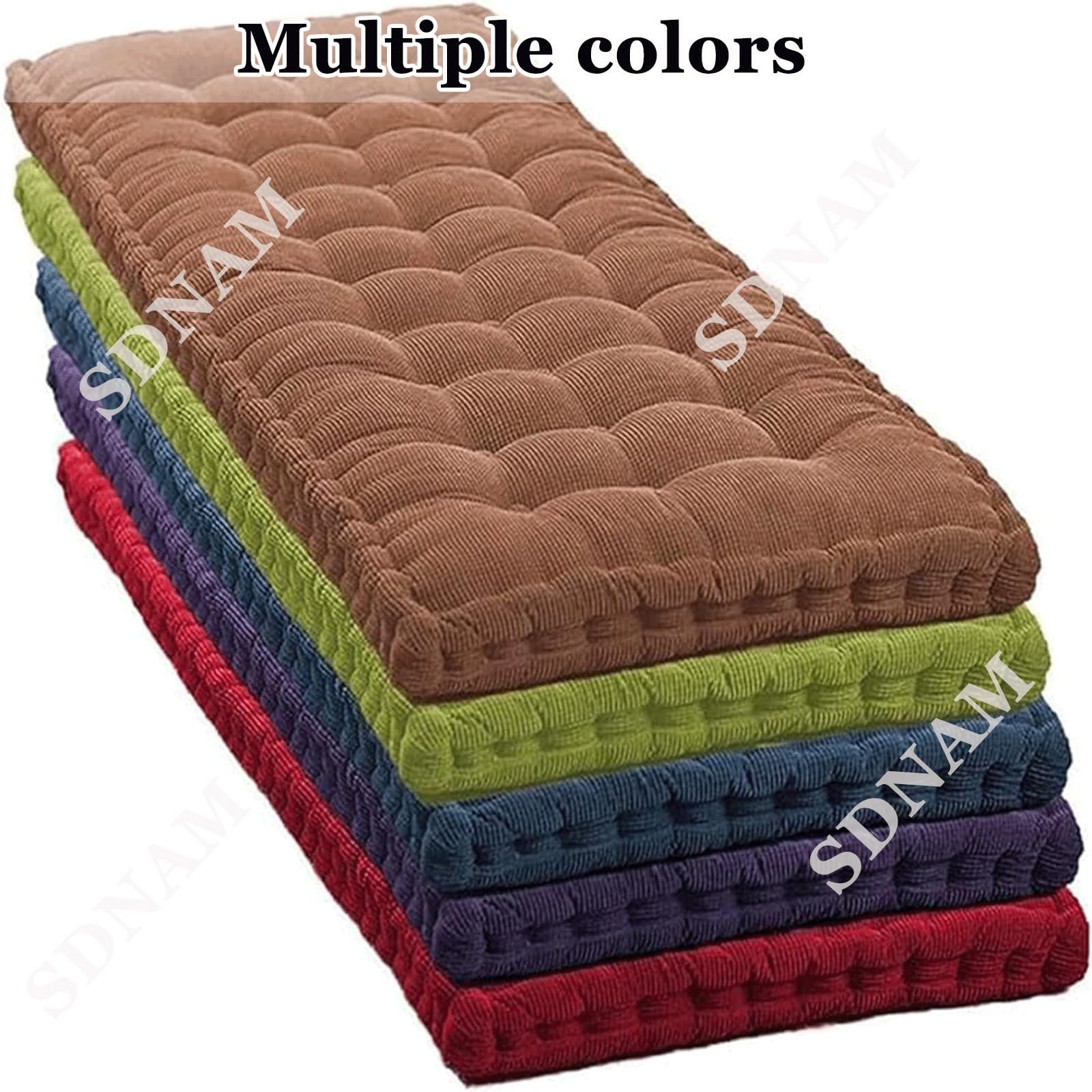 uyeoco Coussin de Banc Exterieur/intérieur 100x40/120x40/150x50/180x55cm Banc Assise Coussin 8cm Jardin Coussin D'assise Epais Coussin de Sol Canapé pour Maison Patio Balançoire(Violet,175x55cm)