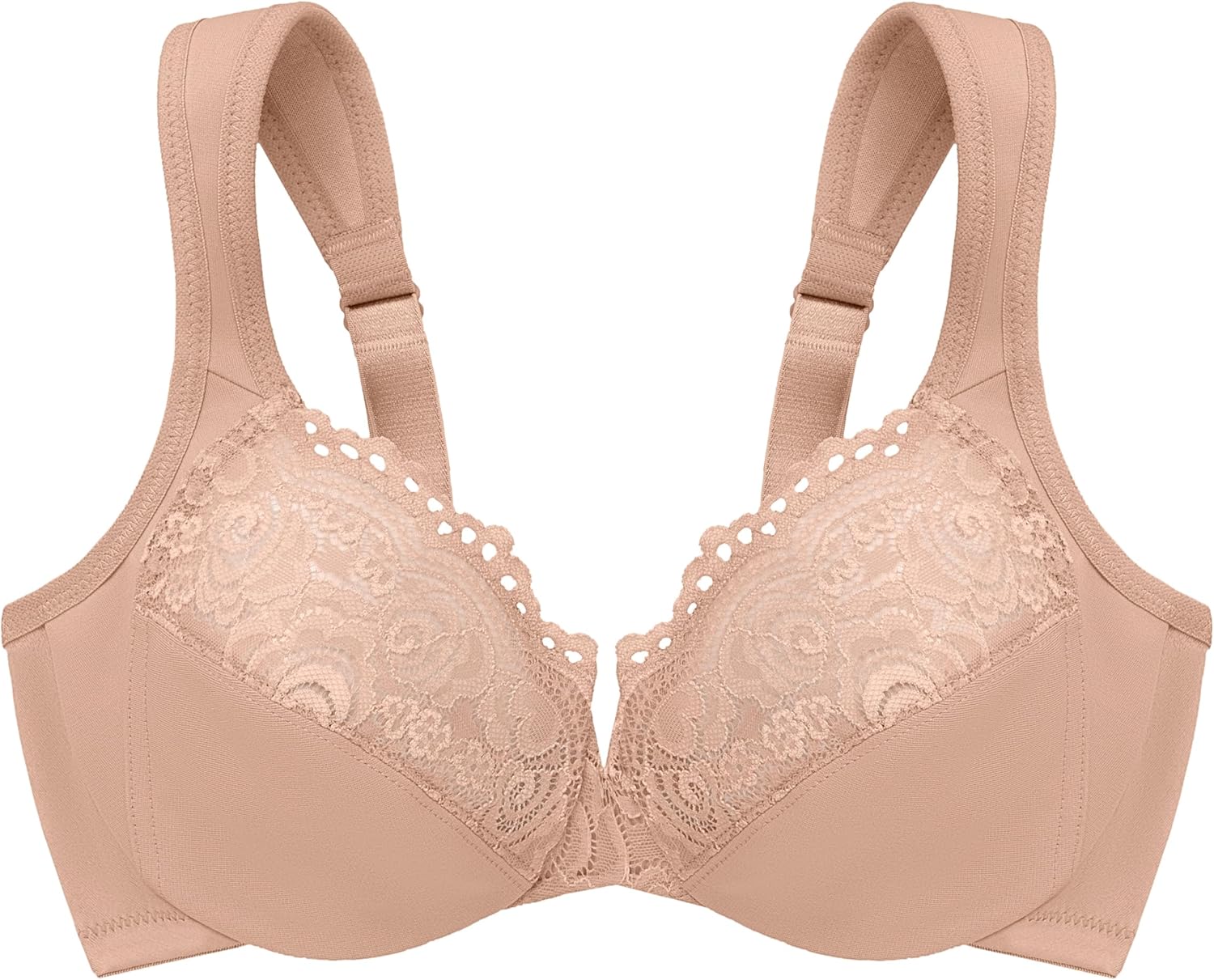 Glamorise Womens Low Cut Wonderwire Lace Bra Underwire #1240 - Image 4