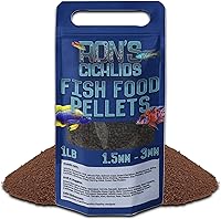 Vista 8 de RON'S CICHLIDS Alimento cíclido africano, pellets de alimentos tropicales prémium con proteínas, verduras y frutas para peces tropicales más
