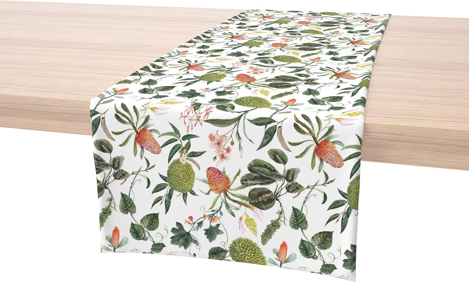 Fabric Textile Products, Machine Washable, 100% Milliken Polyester, Tablecloths, Table Runners, Napkins, & Outdoor Tablecloths, Tropical Flowers & Leaves (Outdoor 60" x 104")