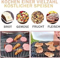MGiessca Weber Q300 Q320 Q3000 grillrács szett, 45x32 cm öntöttvas grillrács csere alkatrész 5