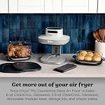 Ninja Crispi Pro 6-in-1 Glass Air Fryer | 6qt & 2.5qt Glass Containers with Storage Lids | Non-Toxic | Meal Prep, Microwave, Freezer & Dishwasher Safe | Air Fry, Bake & More | Bone | AS101CLG