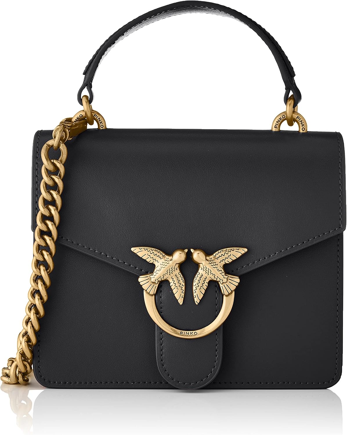 Pinko Love Mini Top Handle Simply Crossbody bag cow leather white -  1P22JN-Y7SP-Z14Q | wardow.com