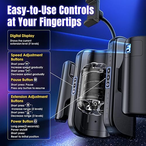Miniatura 16 de EINSEO Masturbador masculino interactivo AI - Juguetes sexuales masculinos para adultos, juguetes sexuales masculinos con 7 modos de empuje y 7