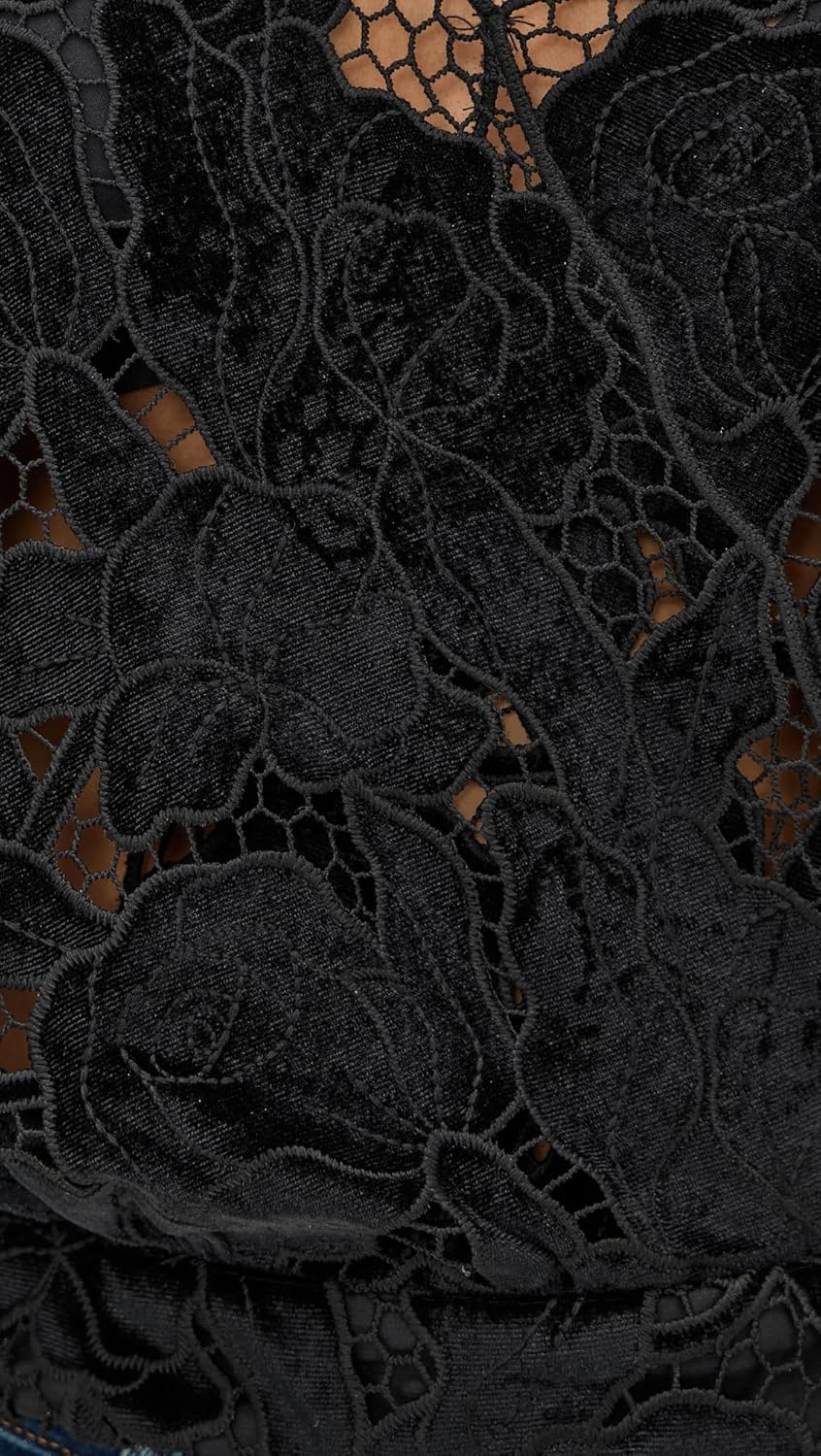 Generation Love Women's Loralie Velvet Lace Wrap Blouse - Image 6