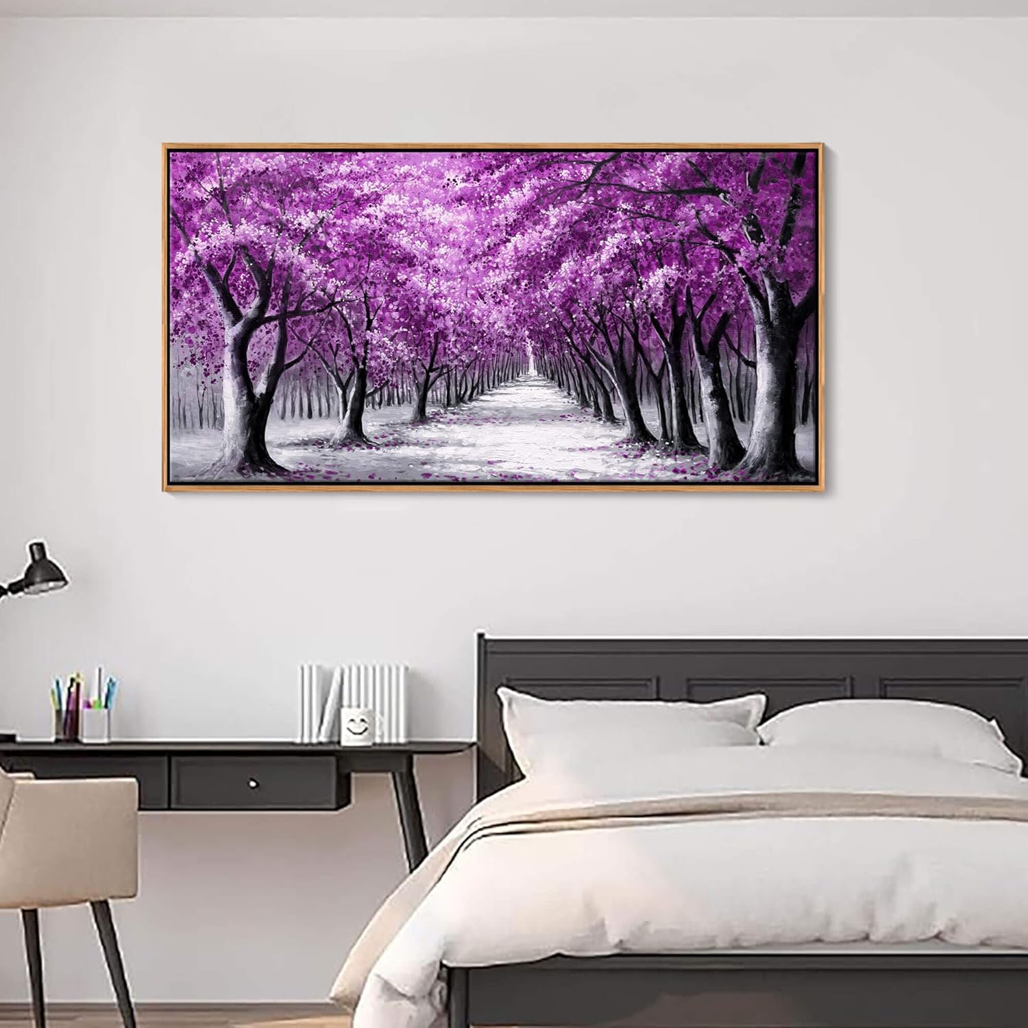 Wall Art for Living Room Large Modern Wall Decor Canvas Paintings for Wall Decorations Trees on Greener Background Bedroom Office Artwork West forest Art Prints Framed