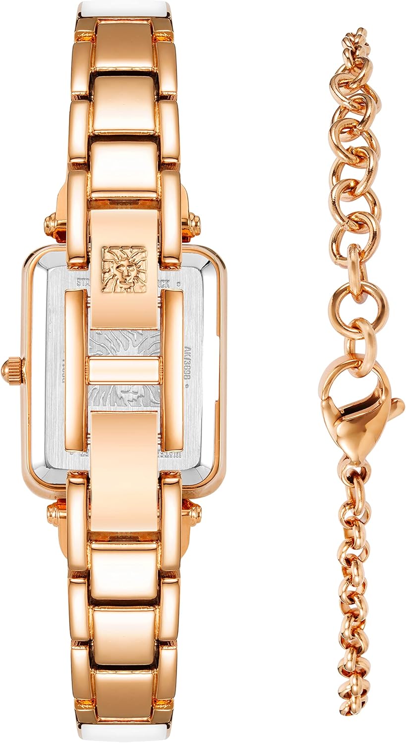 Anne Klein Women's Premium Crystal Accented Bangle Watch and Bracelet Set, AK/3898 - Image 3