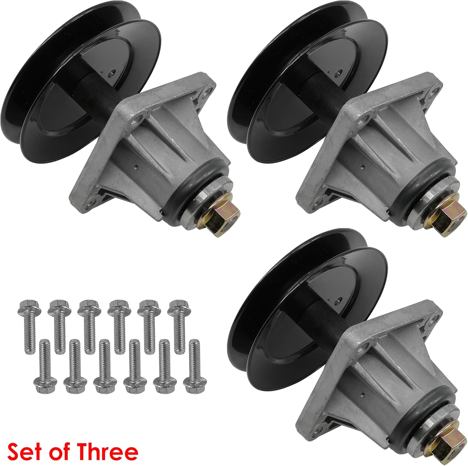 Caltric 3 Spindle Assembly with Bolt Compatible with MTD 618-04137 918-04137 618-04137A 918-04137A