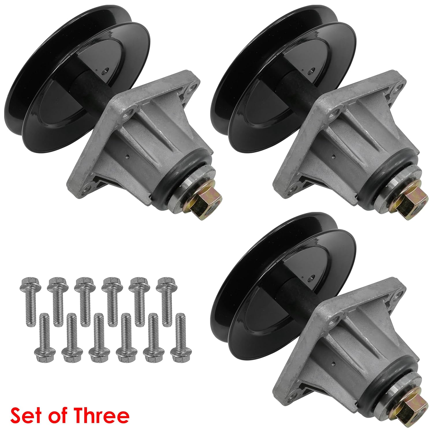 Caltric 3 Spindle Assembly with Bolt Compatible with Cub Cadet 618-0660 918-0660 618-0660A 918-0660A