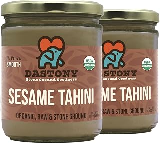 Dastony Organic Raw Sesame Tahini Seed Butter, 16 oz | Only One Ingredient | Vegan, Paleo and Keto Friendly, Non GMO, Gluten-free - Pack of 2