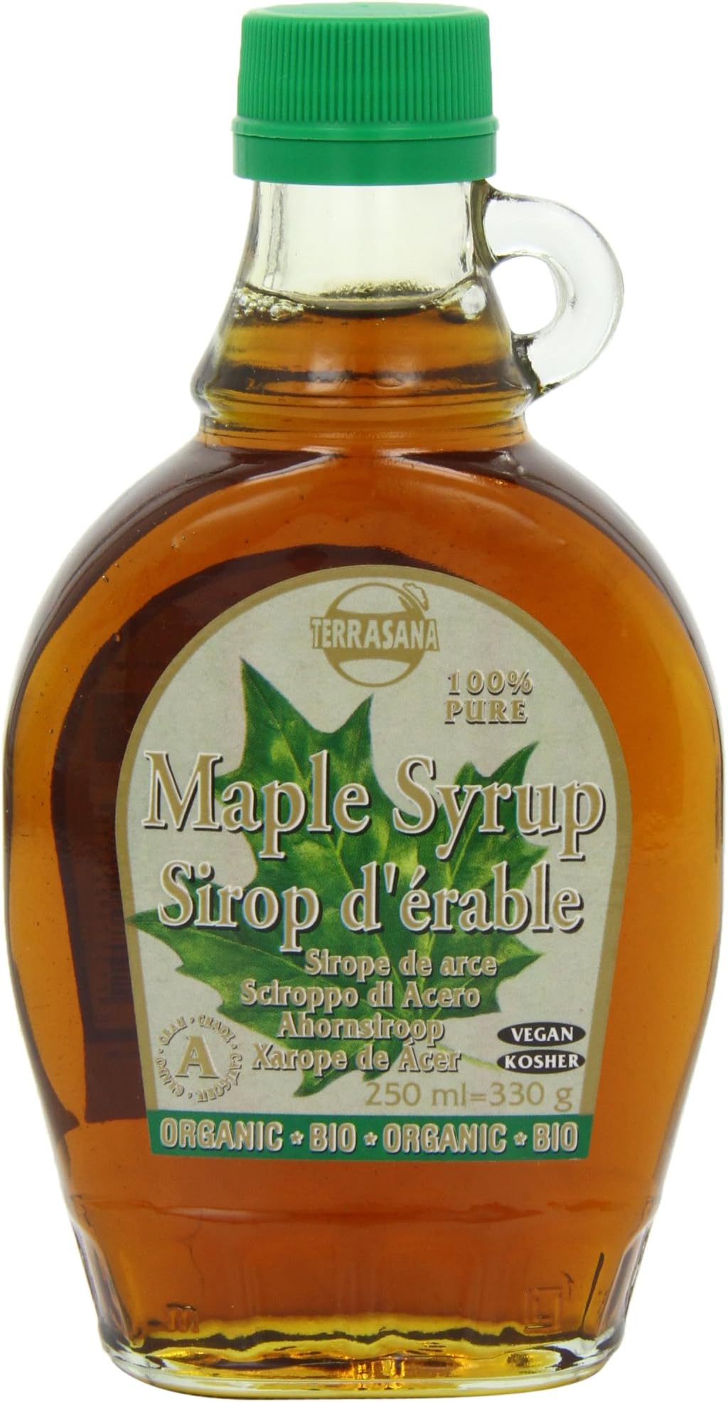 Terrasana Organic Maple Syrupg rade A 250 g (Pack of 2)